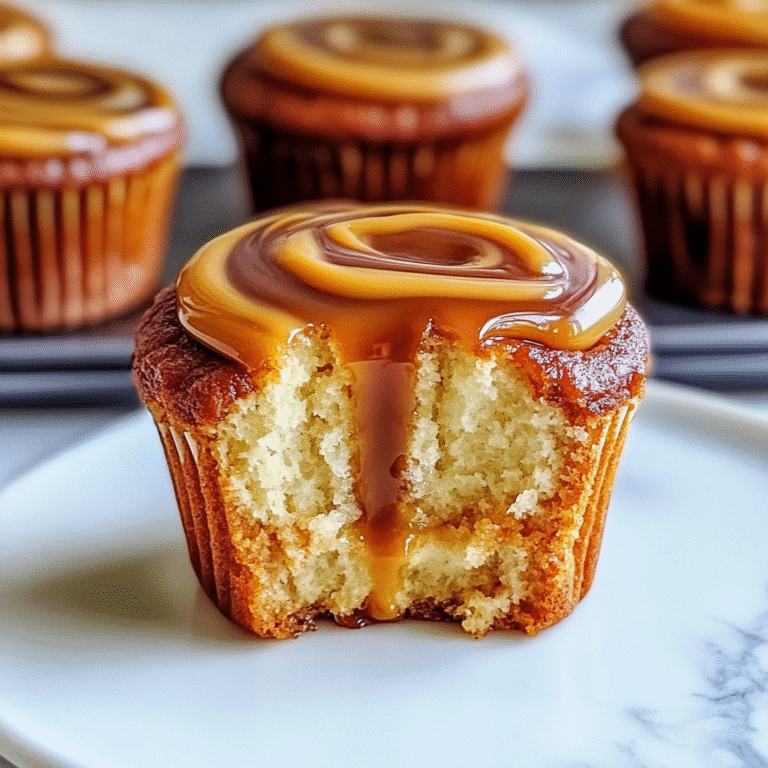 Pumpkin Cheesecake Muffins with Caramel Swirl
