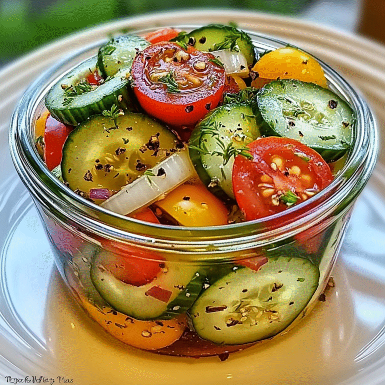 Marinated Cucumbers, Onions, and Tomatoes
