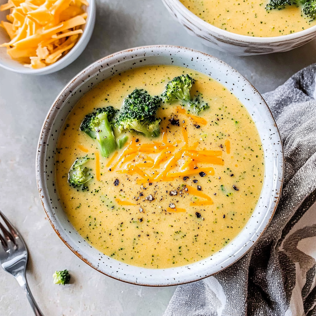 Healthy Broccoli Cheddar Soup