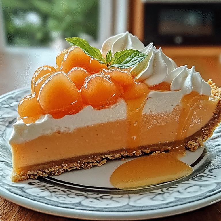 Cantaloupe Cream Pie